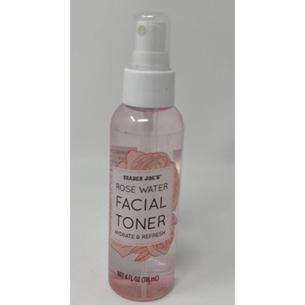 Trader Joe's, Rose Water Facial Toner Hydrate, And Refresh 4 Fl Oz