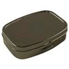 Houder Classy Gray Metal Pill Box Decorative Pill Case with Gift Box - Carry Your Meds in Style (Rectangular)
