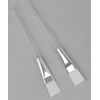 Makeup Clear Plastic Handle Facial Mud Mask Brush 2 Pcs