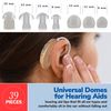 Domes - Universal Domes for - Sizes Small, Medium, Large & X-Large Earbud Replacements and BTE, 2 Pack