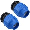 32mm MDPE End Stop Water Pipe Cap Shut-Off Compression Fitting Coupling 2PK