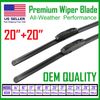 Allstrong Best Quality 20"+20" Windshield Wiper Blades All Weather Performance