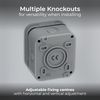 BG Electrical Outdoor Single Wall Switch, Weatherproof, Grey, 13A, IP55 Rated, WPB12
