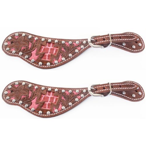 CHALLENGER Horse Western Riding Cowboy Boots Leather Spur Straps Tack 7426