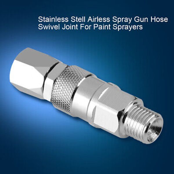 1/4-Inch Stainless Steel Spray Gun Hose Swivel Joint For Airless Paint Sprayers