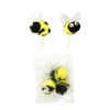 Pompom Bumble Bees Black&yellow W/googly Eyes Craft Spring Easter Floral Picks 6/pkg