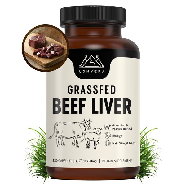 Lonvera Grass Fed Beef Liver Capsules | Dessicated Liver Supplement | Freeze ...