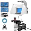 Airbrushing Combo Set w/ 1/5 HP Portable Compressor Kit Model Spray Paint Booth