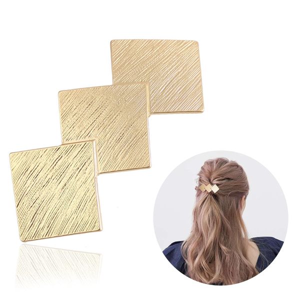 One Piece Fashionable Overlapping Diamond Hair Barrettes Durable French Vintage Hair Barrette Retro Geometry Rhombus Hair Barrettes for Women Girls Hair Style