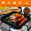 NutriChef 11" Hard-Anodized Non stick Grill & Griddle Pan - Kitchen Cookware