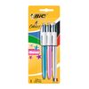 BiC 4 Colour Shine Ball Pens (Pack of 3)