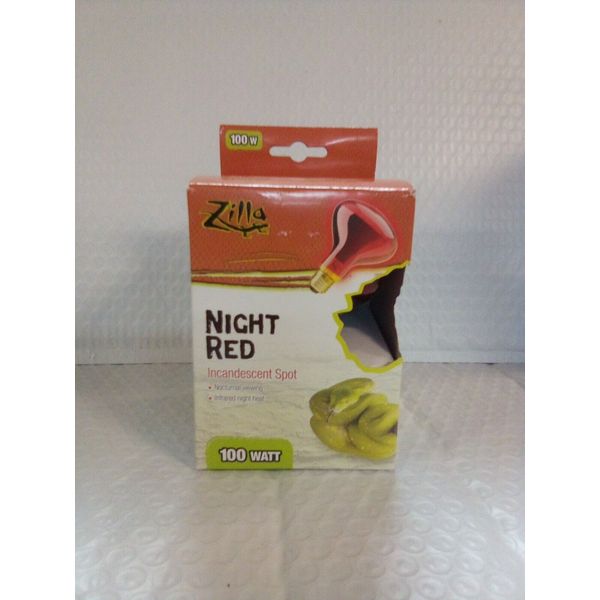 Zilla Night Red Basking Spot Bulb 100W Reptile Terrarium Lamp Light #224