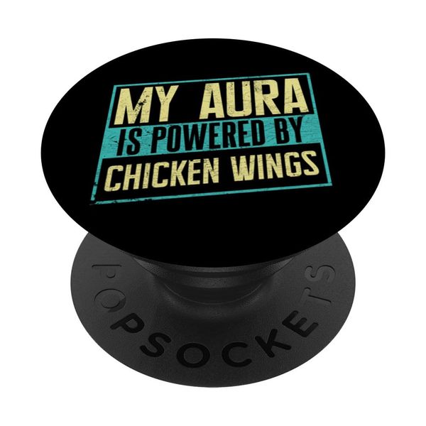 Funny Chicken Wing Lover Gift for Snack Enthusiasts PopSockets Adhesive PopGrip