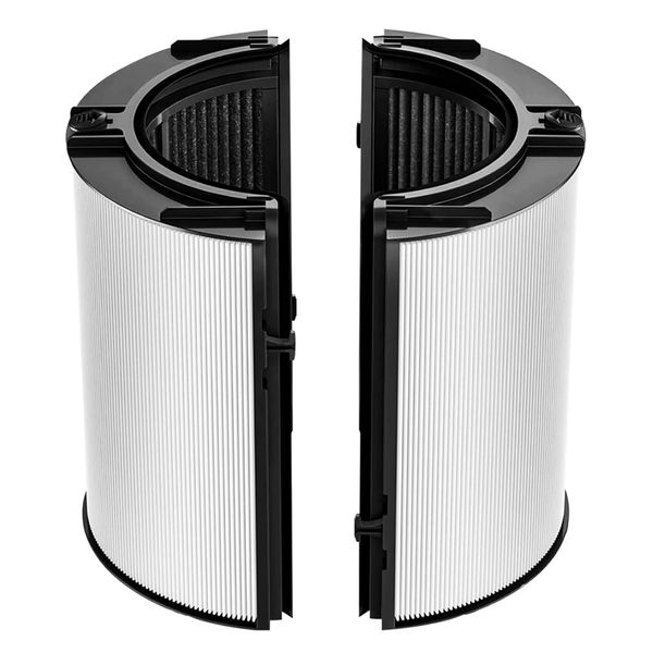 Dyson Compatible Integrated Recycled Glass HEPA / Activated Carbon Filter for HP07, TP07, TP09, HP09, DP04, PH03, 360° Combi Glass HEPA & Carbon Replacement Filter (HP07/TP07/HP09/TP09 Filter)