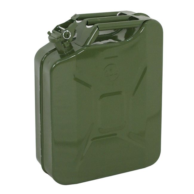 4PC 5 Gallon Military Style Jerry Green Can Fuel Storage Steel Fuel Tank 20L 