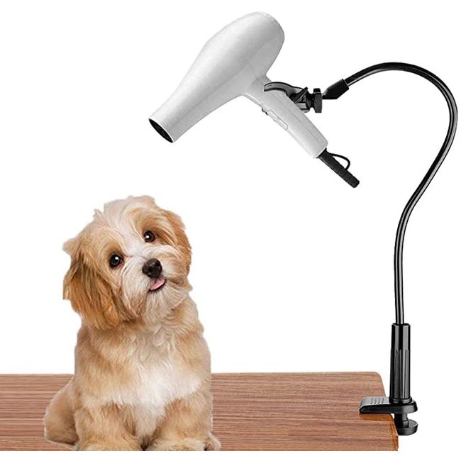 Dryer Stand, Dryer Holder, For Dogs, Washroom, Free Both Hands, Convenient Use, Rotates 360 °C, Adjustable Length, ABS Resin, Stainless Steel