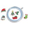 Silvertone Binoculars Floating Locket Charms