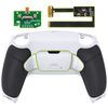 eXtremeRate Black Rubberized Grip Programable RISE 2.0 Remap Kit for ps5 Controller BDM-010 BDM-020, Upgrade Board & White Redesigned Back Shell & White Back Buttons - NO Controller