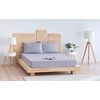 Todocama - Fitted sheet made from extra soft brushed microfibre. (80 x 190/200 cm, Light Grey)