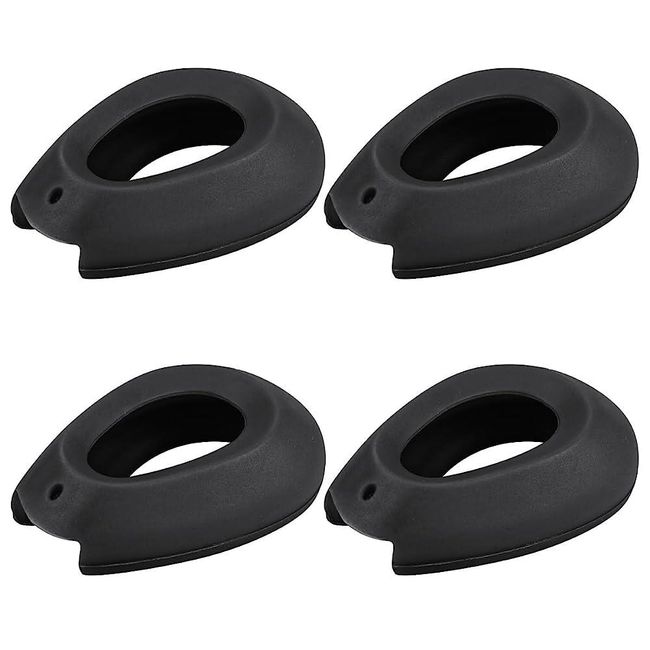 FERCAISH Silicone Hair Dye Earmuffs - 2 Pair Waterproof Protective Caps Earmuffs for Hair Salon Spa Bathing and Shower Black