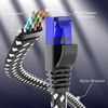 Maximm Cat 6 Ethernet Cable, 12 ft, 5 Pack Easy-Hide Flat Super-Durable Black and White Braided Network LAN Internet CableCord