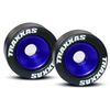 Traxxas 5186A Wheelie Bar Blue with Rubber Wheels