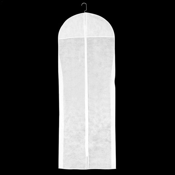 Clothes Cover Clothes Cover Garment Cover Wedding Dress Cover 59.1 inches (150 cm) Breathable Nonwoven Fabric Long Dress Carrying Storage Dust Moisture Prevention Clothes Cover Clothes Storage Storage