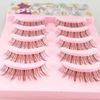 Kagenekodo Transparent Shaft False Eyelashes (Transparent Shaft, 5 Pairs, Brown, 0.2 - 0.4 inches (4 - 11 mm), Natural Long Curl n-FXL67)