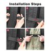 Mellbree Adjustable Backpack Chest Strap 2Pair, Quick Release Backpack Sternum Strap Chest Belt with Slide D-Ring Black