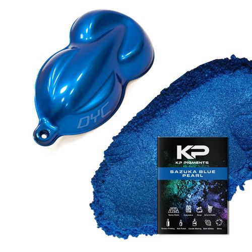 KP Pigments Sazuka Blue Pearlescent 100% Pure Fine Mica Powder - Naturally Pigmented Multipurpose DIY Arts and Crafts, Dye, Soap Making, Cosmetics, Epoxy Resin, Paint, and More! 5 Grams