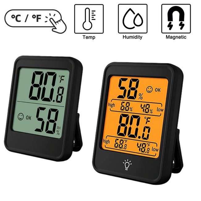 Digital Alarm Clock Thermometer Hygrometer Indoor Room Weather Station