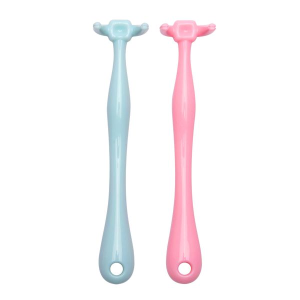 YaPoola Design Reusable NO-Waste Dental Floss Handle 2 Counts for Adults and Kids Teeth Cleaning Interdental Brush Unflavored Floss Picks Colorful floas Holder Flosser