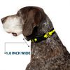 Buckle-Down 18-32" Caution Biohazard Black/Yellow Plastic Clip Collar, Wide Large