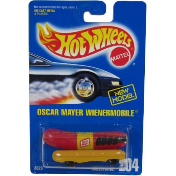Dubblebla Wienermobile, Oscar Mayer (1991) Solid Blue Card by Hotwheels #204