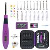 Lighted Crochet Hooks Set 2.0mm~14.0mm, 18 Sizes Digital Light Up Crochet Hooks with Case