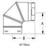 3'' PelletVent Pro Black 90 Degree Elbow - 3PVP-E90B