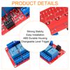 sourcing map 2 Pcs DC 5V 4 Channel Relay Module Switch Board Shield 10A High or Low Level Trigger for Electronics Industrial Home Automation