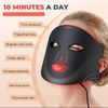 LED Face Glow Therapy Mask – Rejuvenating Skincare (Black)