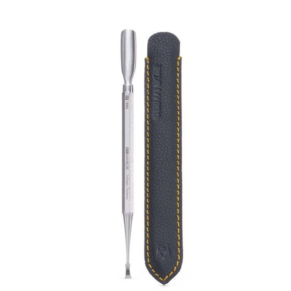 GERMANIKURE Cuticle Pusher & Scraper in Leather Case, Manicure Tools Made in Sol