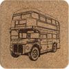 'UK Bus' Square Cork Trivet/Pot Stand (TR00026787)