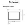 NEUSER PAPIER Mourning Envelope, C6, 50 count, Self-Adhesive, White, Black Mourning Frame