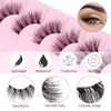 Oreola Half Lashes Natural Look Wispy Cat Eye Lashes 10 Pairs Transparent Clear Band False Eyelashes 3/4 Demi Wispies Eyelashes Reusable 3D Faux Mink Lashes Look Like Lashes Cluster