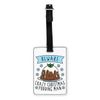Gift Base Beware Crazy Christmas Pudding Man Visual Luggage Tag with Black Strap