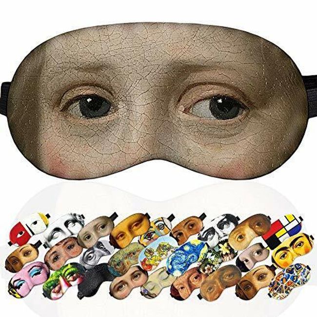 Soft Eye Mask Sleep Relax Sleeping Blindfold (Girl Dressed in Blue,Gift Pack)