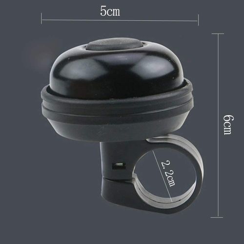 Bicycle Bell Loud Bicycle Bell Aluminum Alloy Lightweight Vintage Retro (Black)