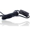 Salt Lamp / Night Light Bulb Power Cord- E12 Socket w/ On/Off Switch- Black- 72"