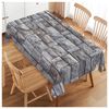 Walmsco Tablecloth Gray Brick Pattern Decor For Dining Room Kitchen Rectangular Table Cover 132 * 178cm