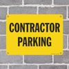 SmartSign "Contractor Parking" Construction Area Sign | 10" x 14" Plastic
