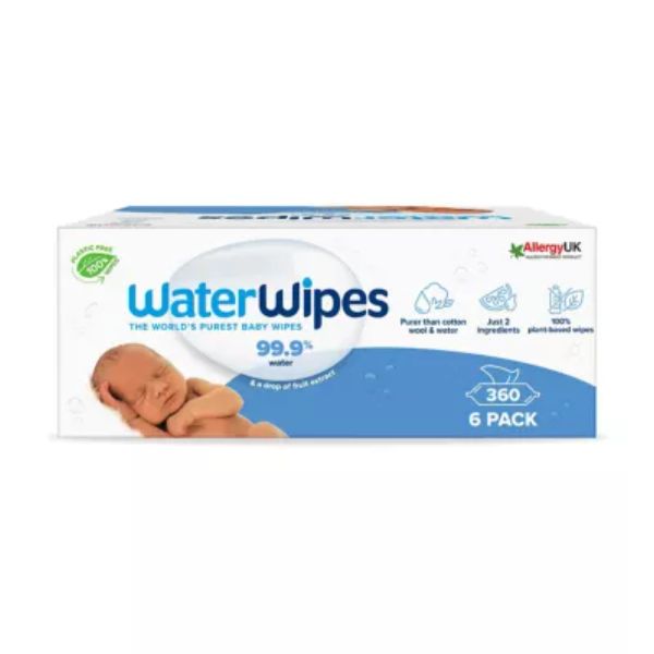 WaterWipes Original Plastic Free Baby Wipes 6pk (360 wipes)