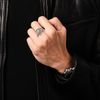 Treasure Bay Chunky Solid 925 Solid Silver Wolf Design Silver Ring For Men (P)